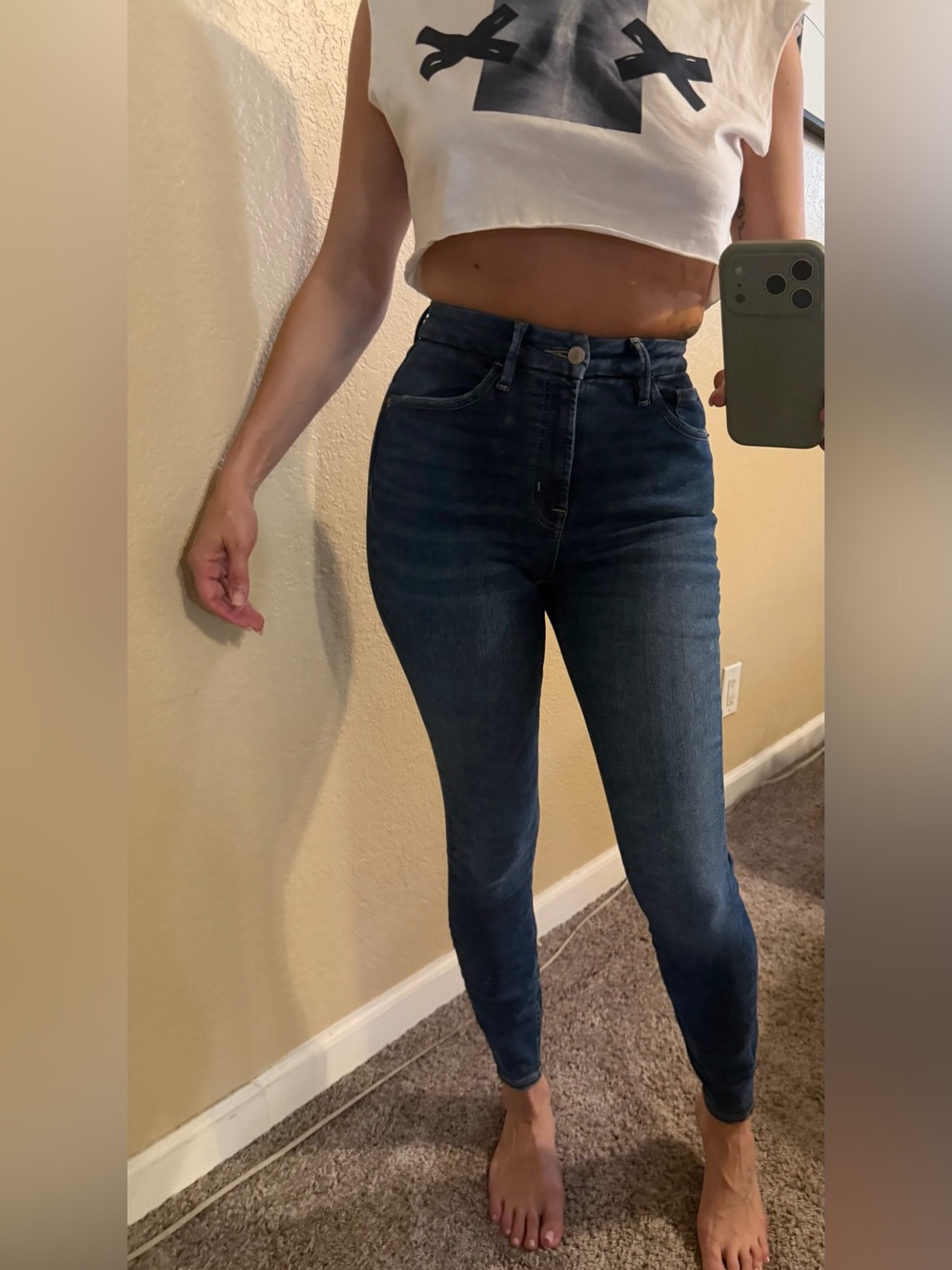 Forever 21 Women's Slim high rise Blue Jeans